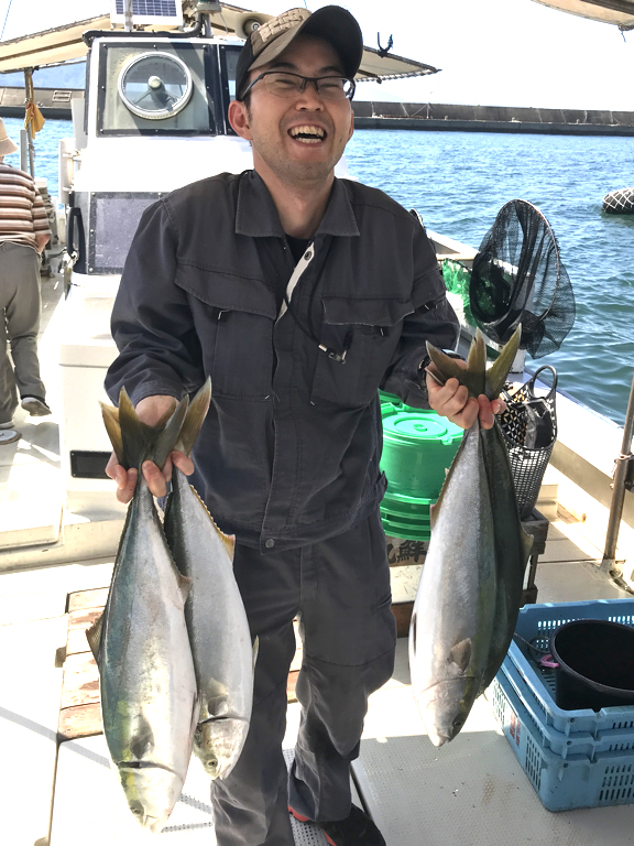 2019-9-14-メジロ・ハマチ船中２１匹の釣果